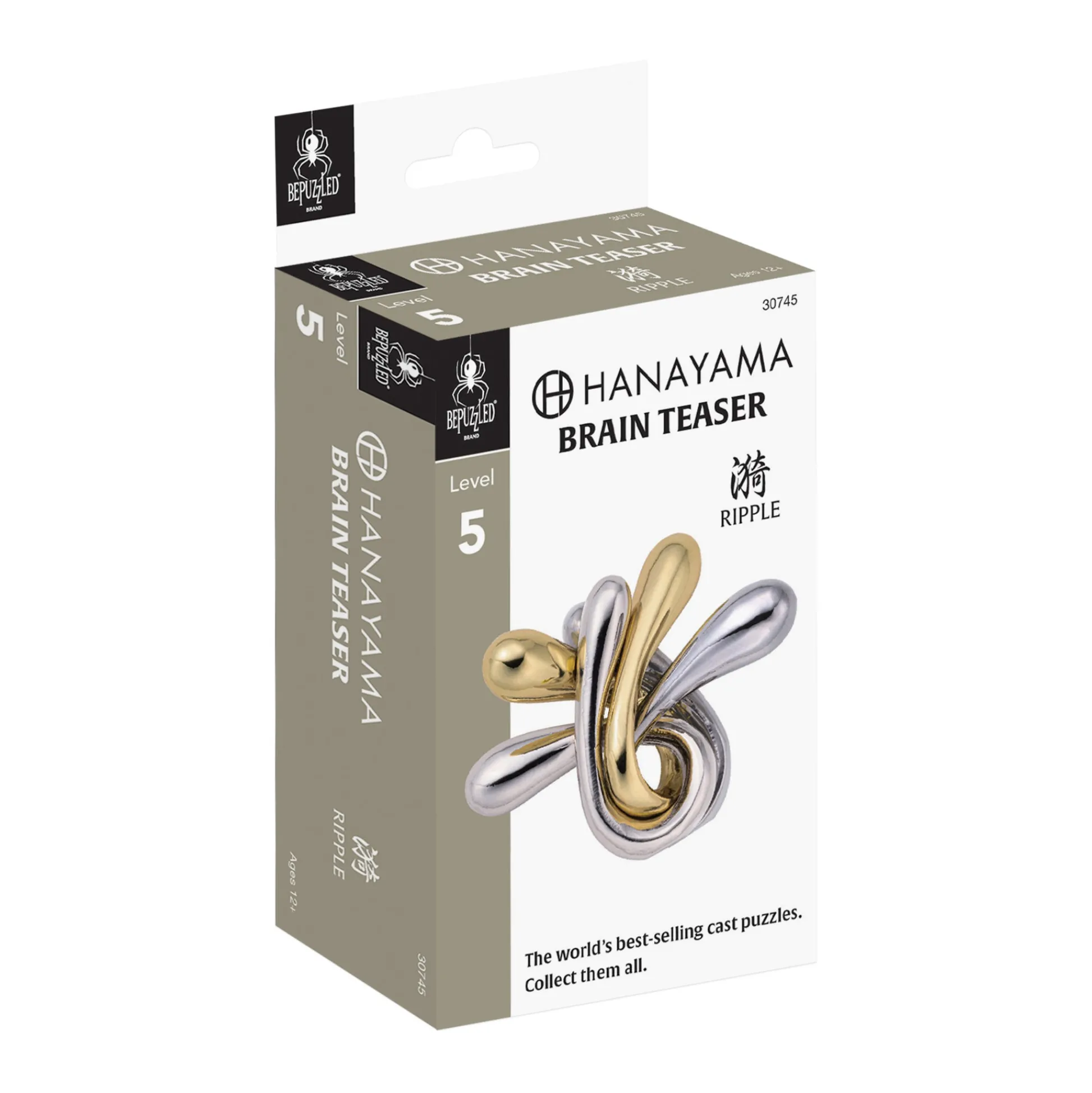 AreYouGame Hanayama Level 5 Cast Puzzle - Ripple, Metal Brain Teaser* Puzzles