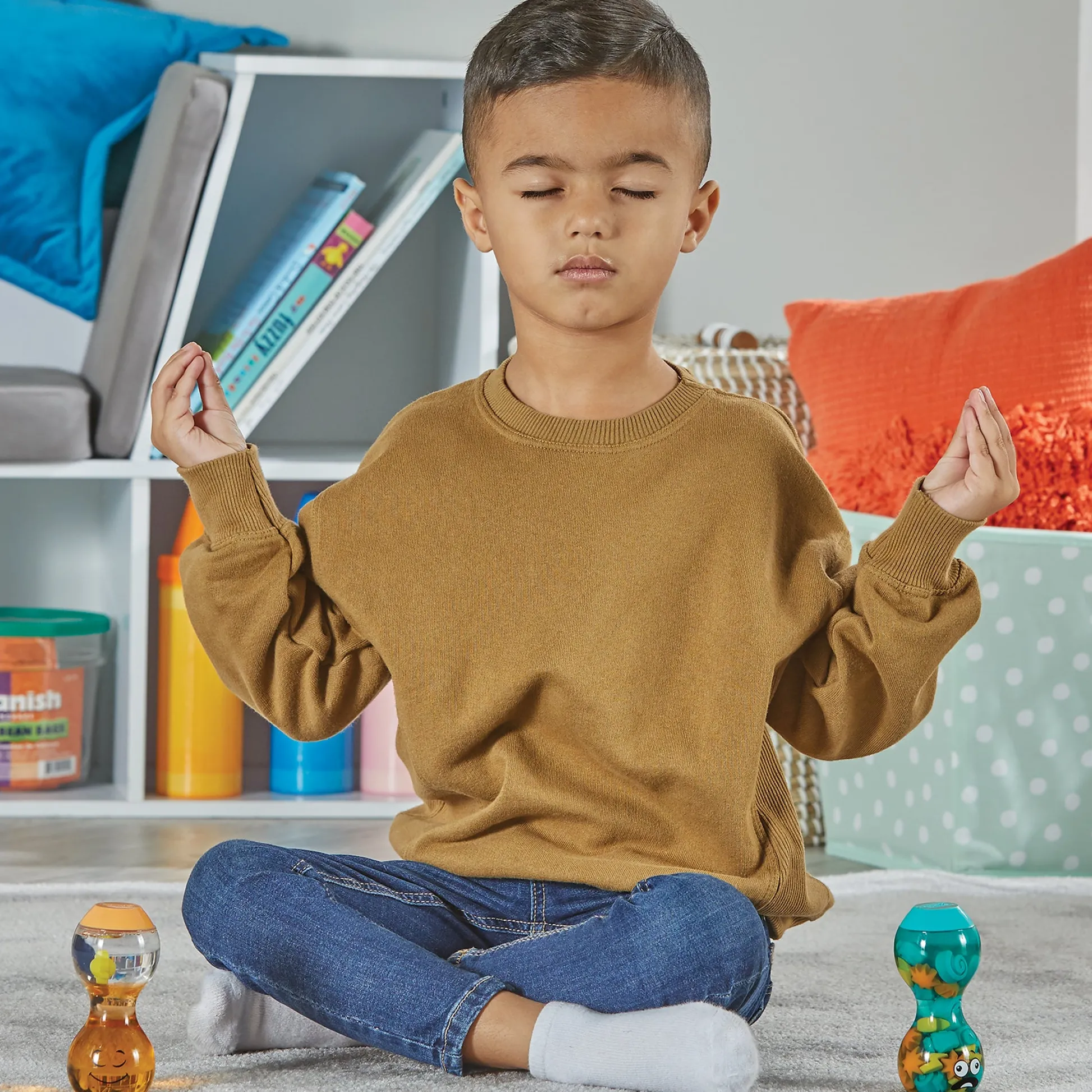 Educators Resource Hand2Mind Express Your Emotions Sensory Bottles Set: Overwhelmed & Calm* Preschool Education Toys & Activities|Social & Emotional Skills