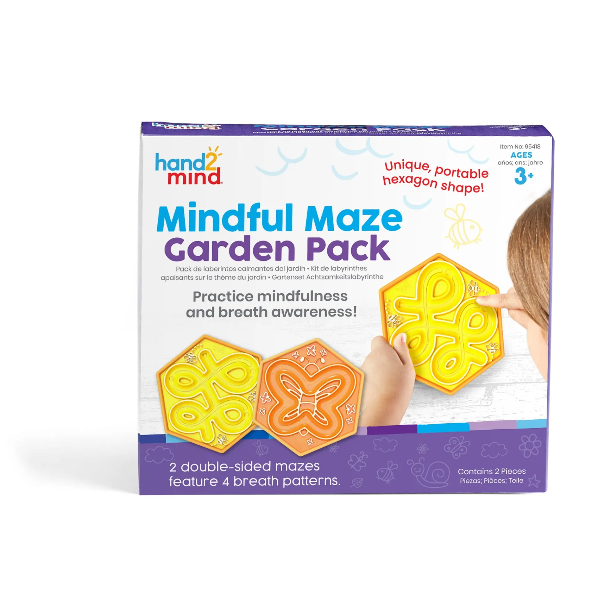 Educators Resource Hand2Mind Mindful Maze Garden Pack - Nature-Themed Breathing Helper* Social & Emotional Skills|Preschool Education Toys & Activities