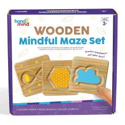 Educators Resource Hand2Mind Mindful Maze Naturals Set - Wooden Breathing Boards for Kids* Preschool Education Toys & Activities|Social & Emotional Skills