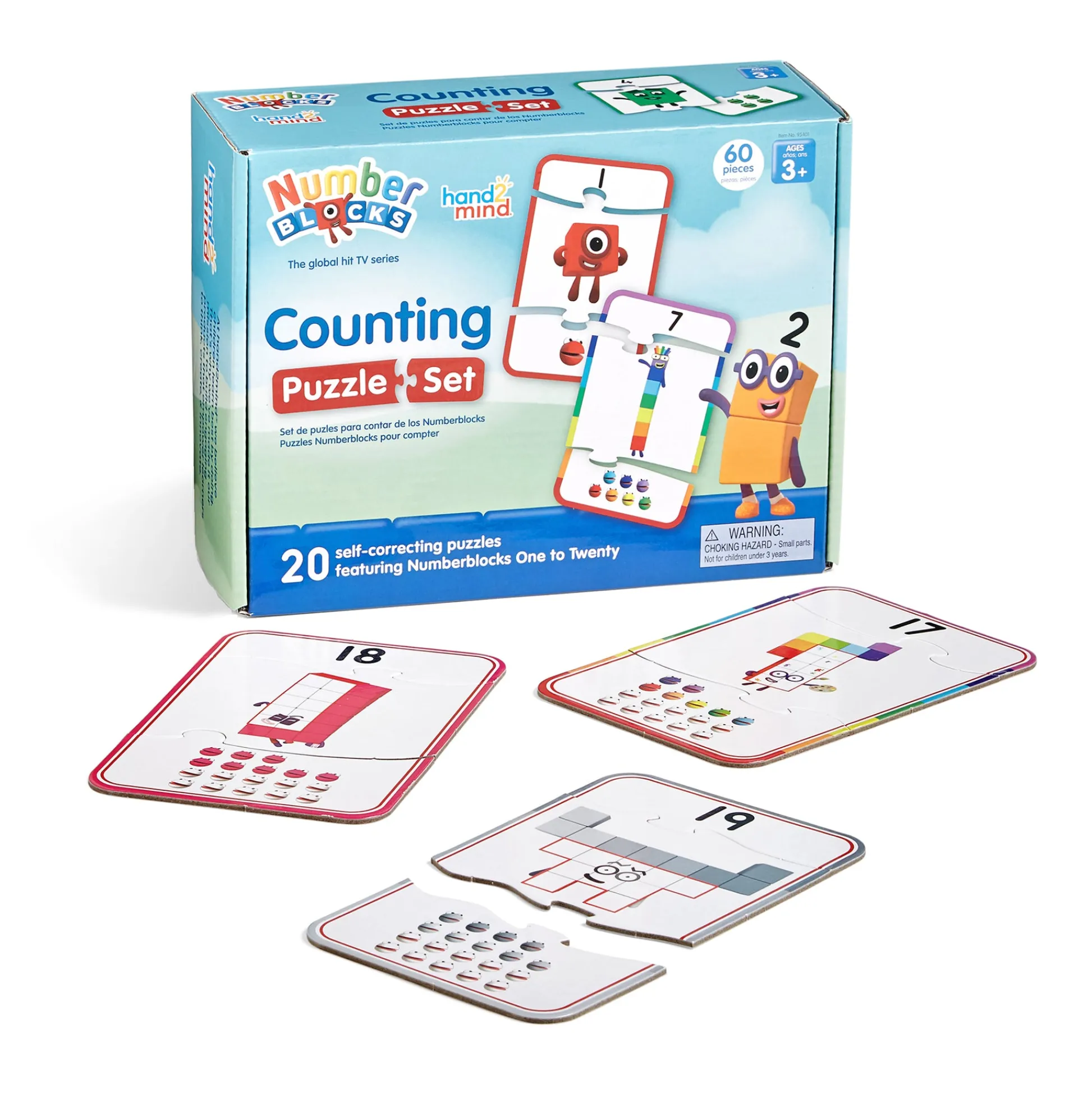 Educators Resource Hand2Mind Numberblocks Math Puzzle 3-Pack - Counting, Addition, Sequencing* Puzzles|Preschool Education Toys & Activities