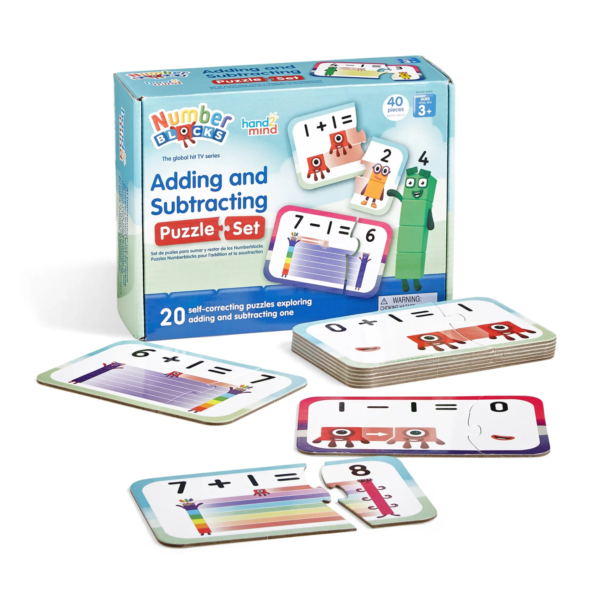 Educators Resource Hand2Mind Numberblocks Math Puzzle 3-Pack - Counting, Addition, Sequencing* Puzzles|Preschool Education Toys & Activities