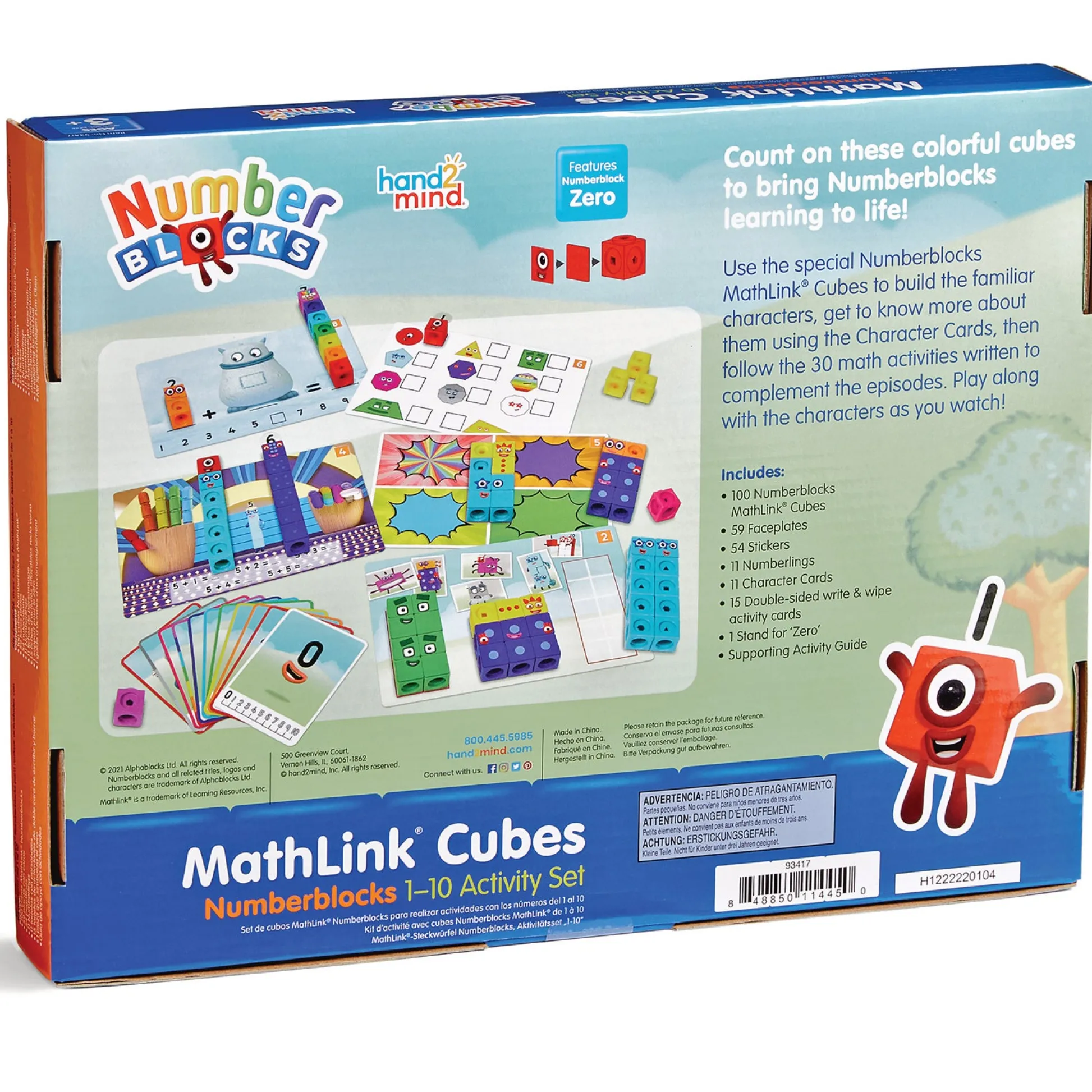 Educators Resource Hand2Mind Numberblocks MathLink Cubes 1-10 Activity Set - Educational Math Toy* Preschool Education Toys & Activities