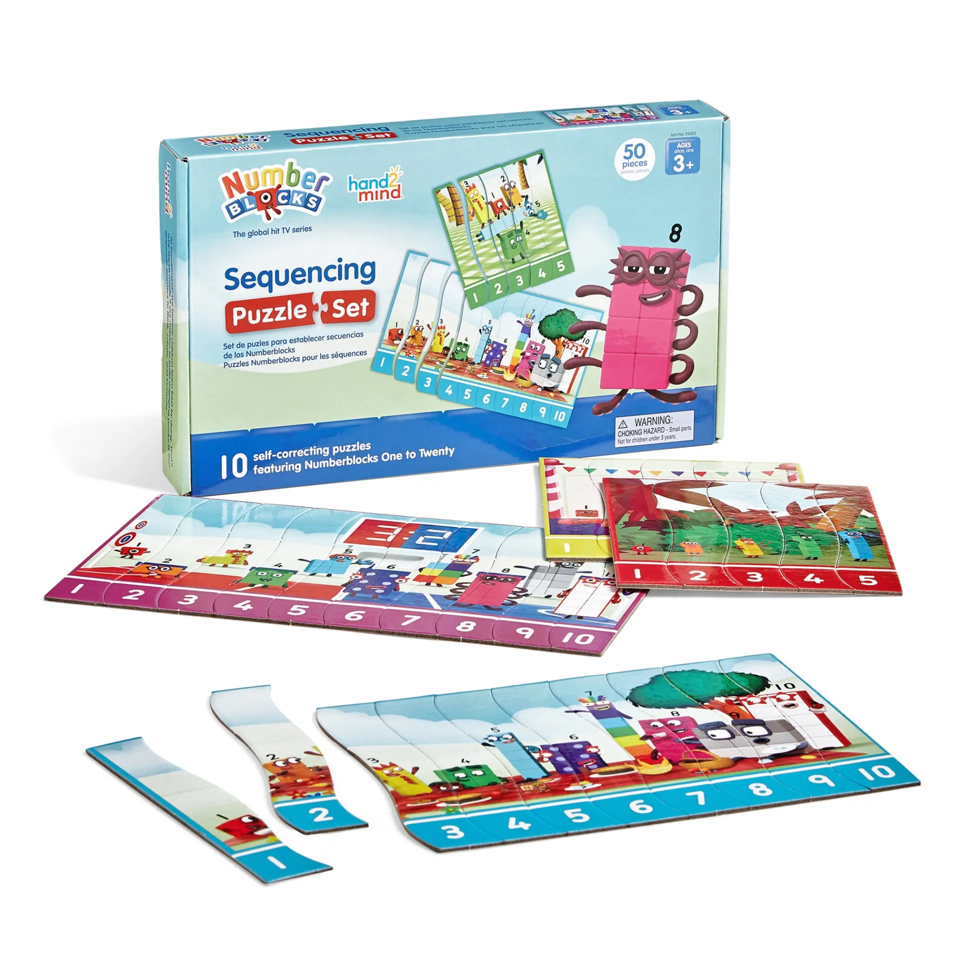 Educators Resource Hand2Mind Numberblocks Sequencing Puzzle Set - Math Learning Fun* Preschool Education Toys & Activities|Puzzles