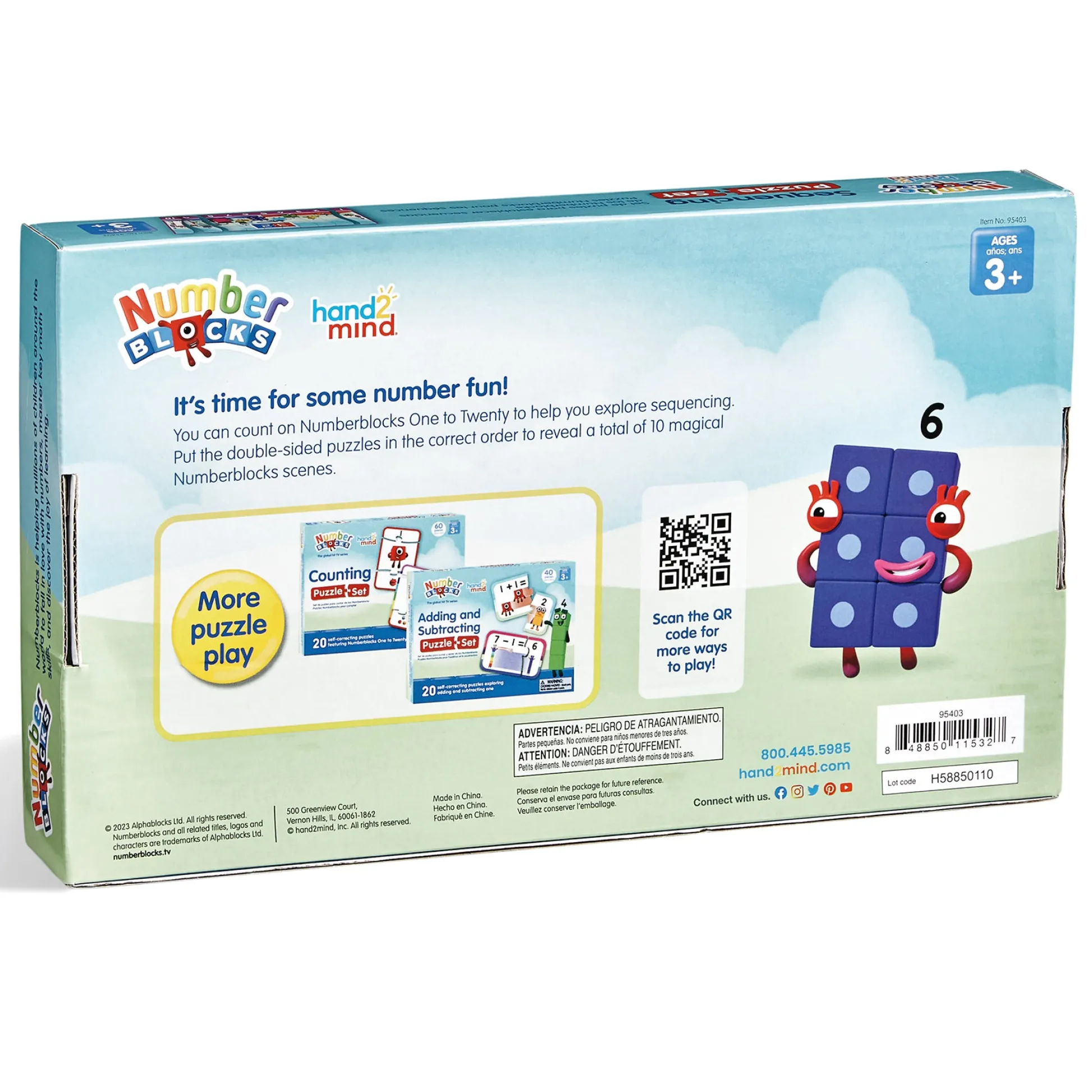 Educators Resource Hand2Mind Numberblocks Sequencing Puzzle Set - Math Learning Fun* Preschool Education Toys & Activities|Puzzles