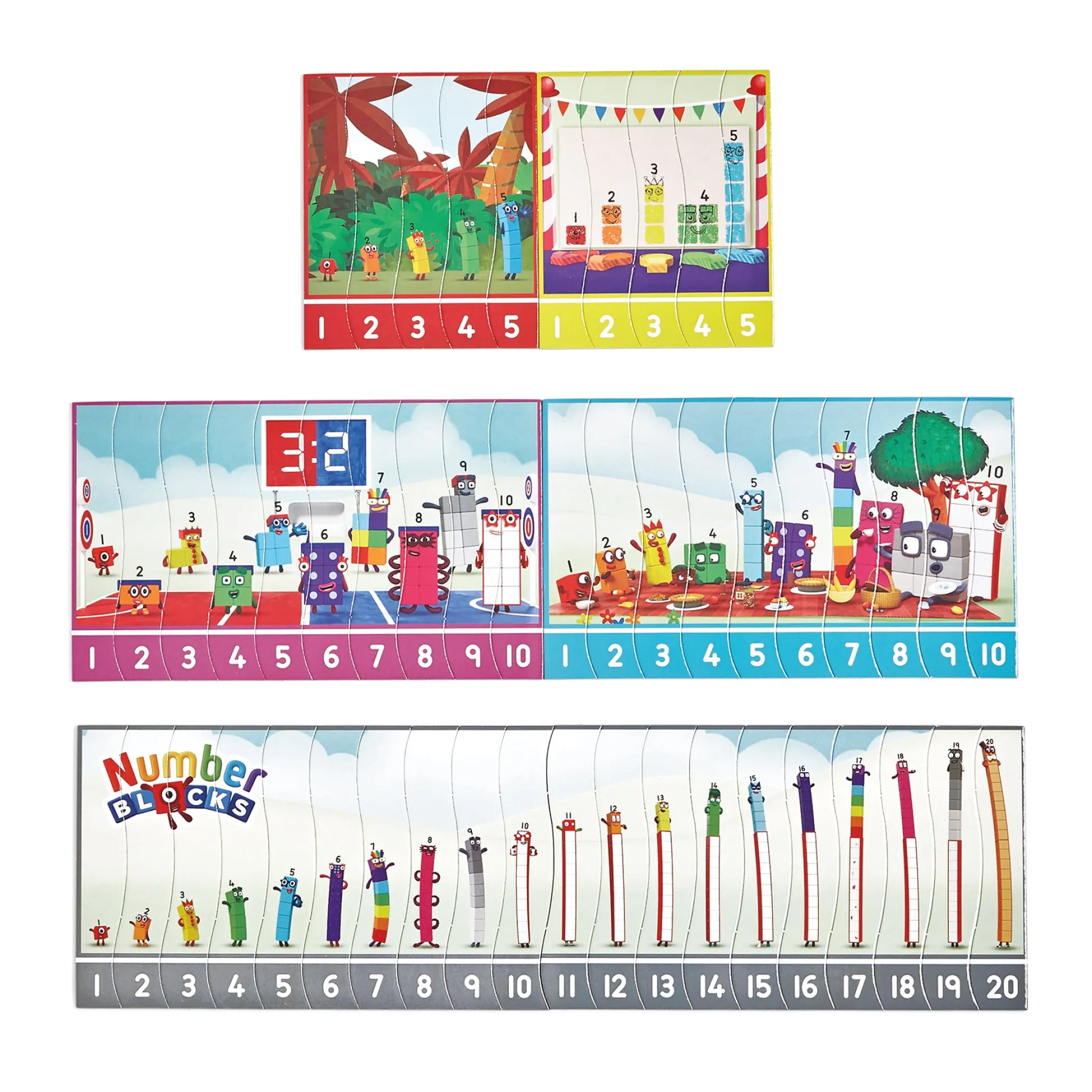 Educators Resource Hand2Mind Numberblocks Sequencing Puzzle Set - Math Learning Fun* Preschool Education Toys & Activities|Puzzles
