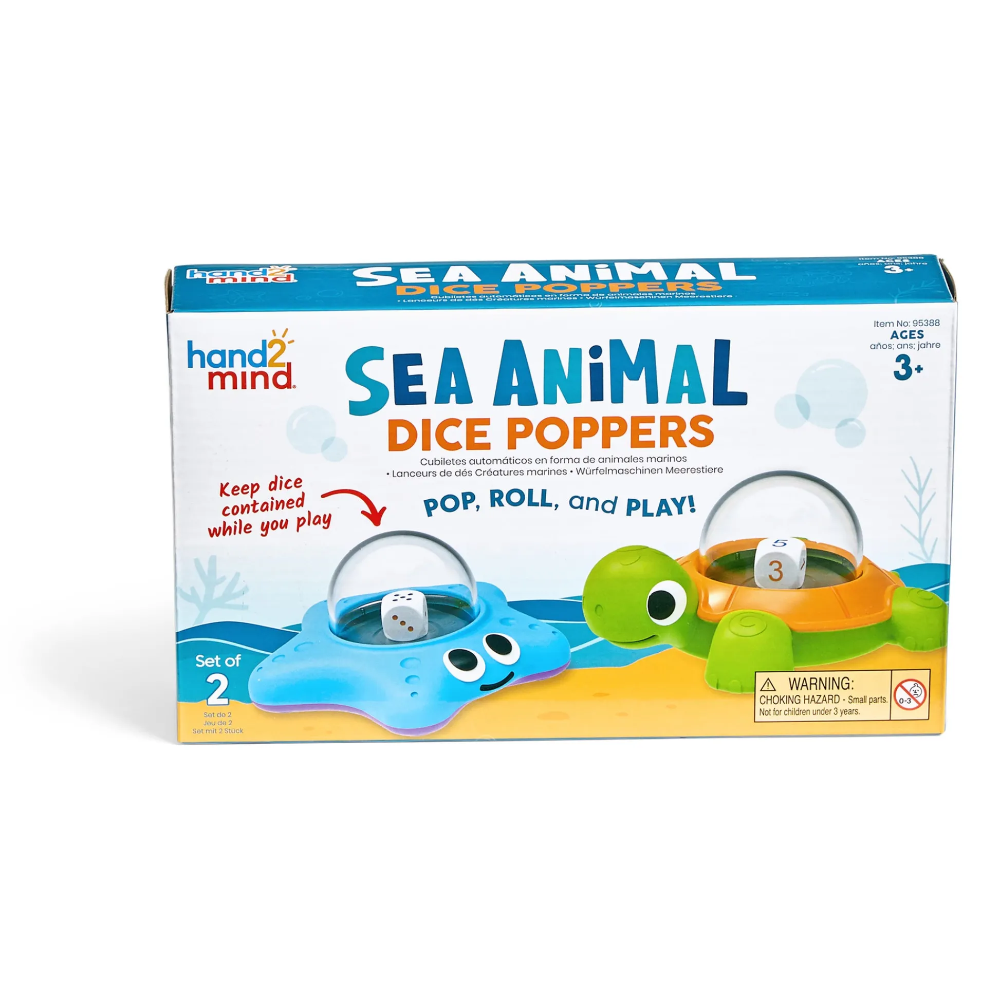 Educators Resource Hand2Mind Sea Animal Dice Poppers, Turtle & Starfish - Educational Counting Toy* Preschool Education Toys & Activities