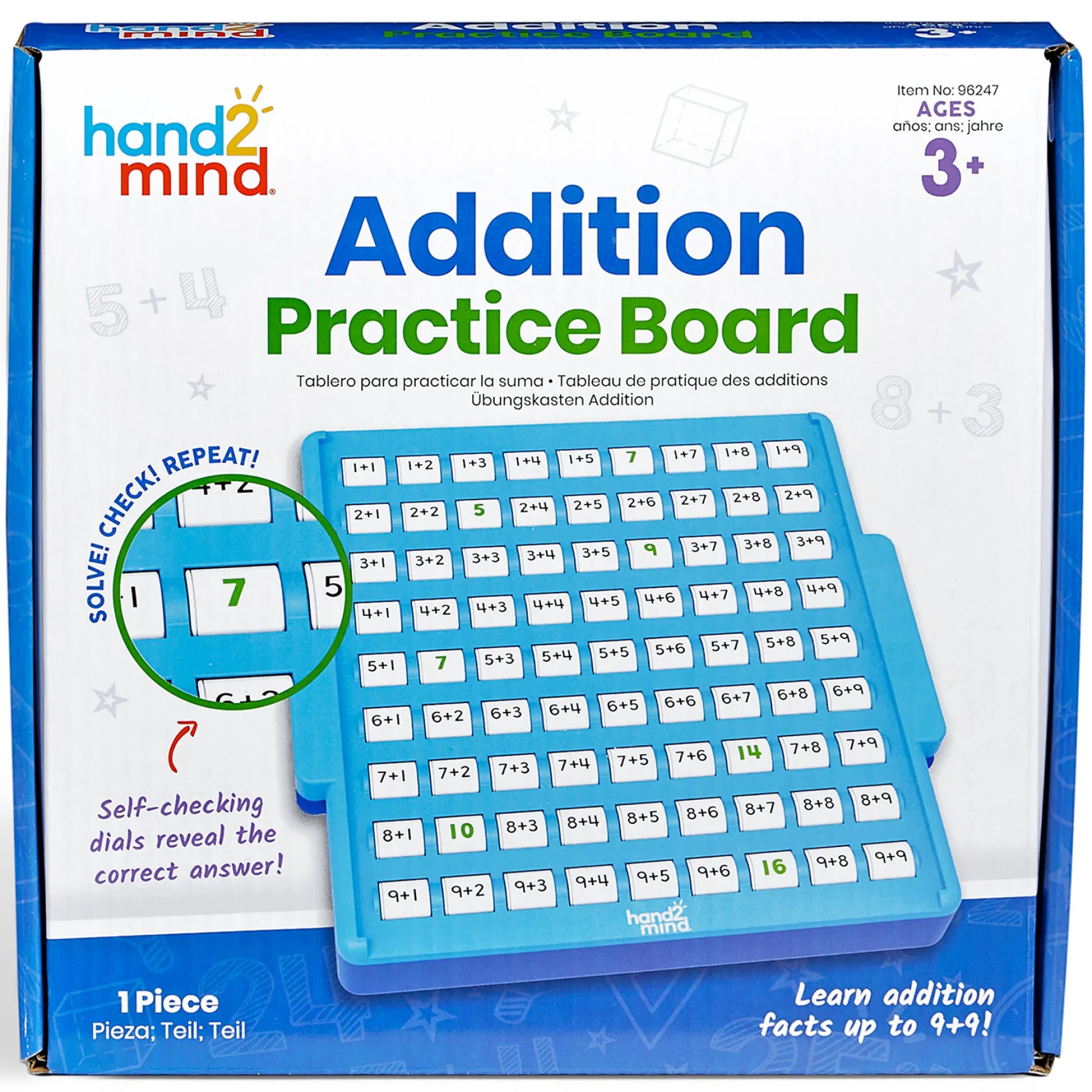 Educators Resource Hand2Mind Spin & Solve Interactive Math Facts Board - Addition Fun* Math Toys|Math, Counting & Time