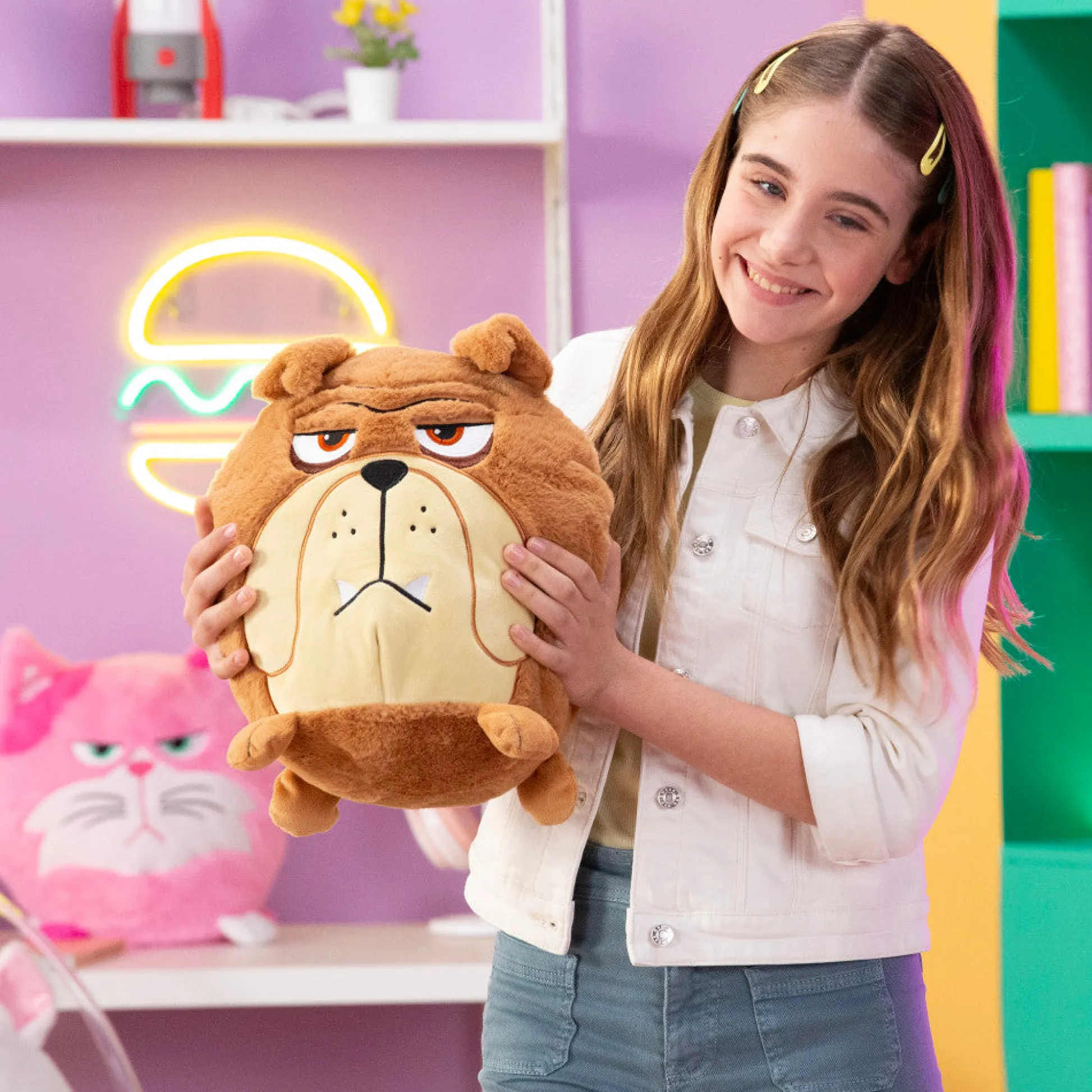 Flat River Group Hangry Petz Charlie Bulldog 12-inch Talking Plush - Brown* Stuffed Animals|Stuffed Animals & Plush Toys