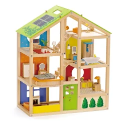 Flat River Group Hape All Seasons Wooden Dollhouse - Award-Winning 3-Story Playset* Social & Emotional Skills|Doll Houses, Furniture & Accessories