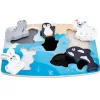Flat River Group Hape Arctic Expedition 6pc Wooden Sensory Puzzle* Puzzles