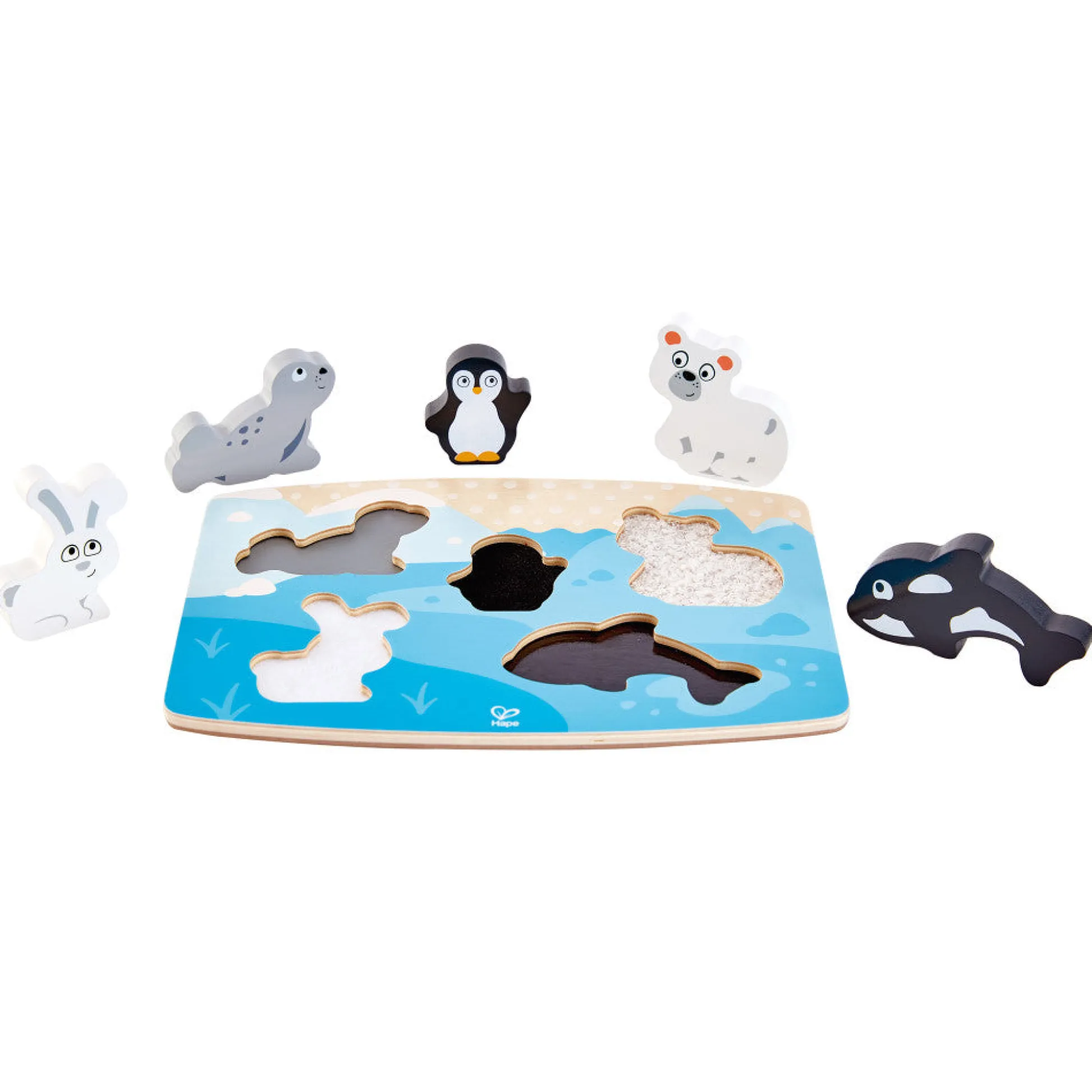 Flat River Group Hape Arctic Expedition 6pc Wooden Sensory Puzzle* Puzzles