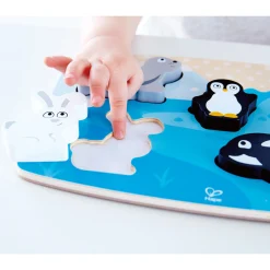 Flat River Group Hape Arctic Expedition 6pc Wooden Sensory Puzzle* Puzzles