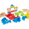 Flat River Group Hape Build Up & Away 100-Piece Colorful Wooden Block Set* Wood & Jumbo Blocks