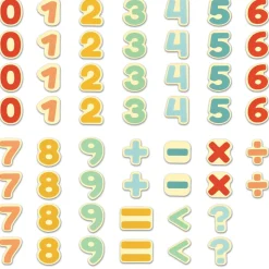 Flat River Group Hape Colorful Magnetic Wooden Numbers Set - 54 Pieces* Preschool Education Toys & Activities