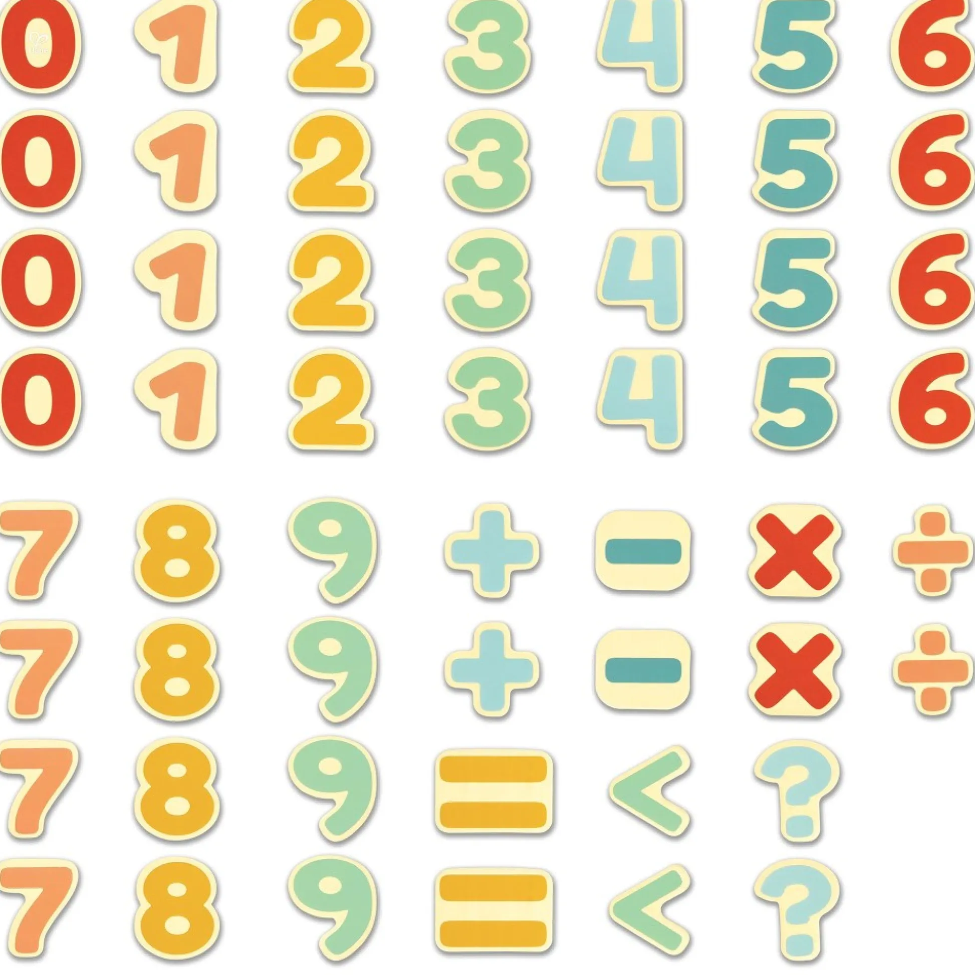 Flat River Group Hape Colorful Magnetic Wooden Numbers Set - 54 Pieces* Preschool Education Toys & Activities