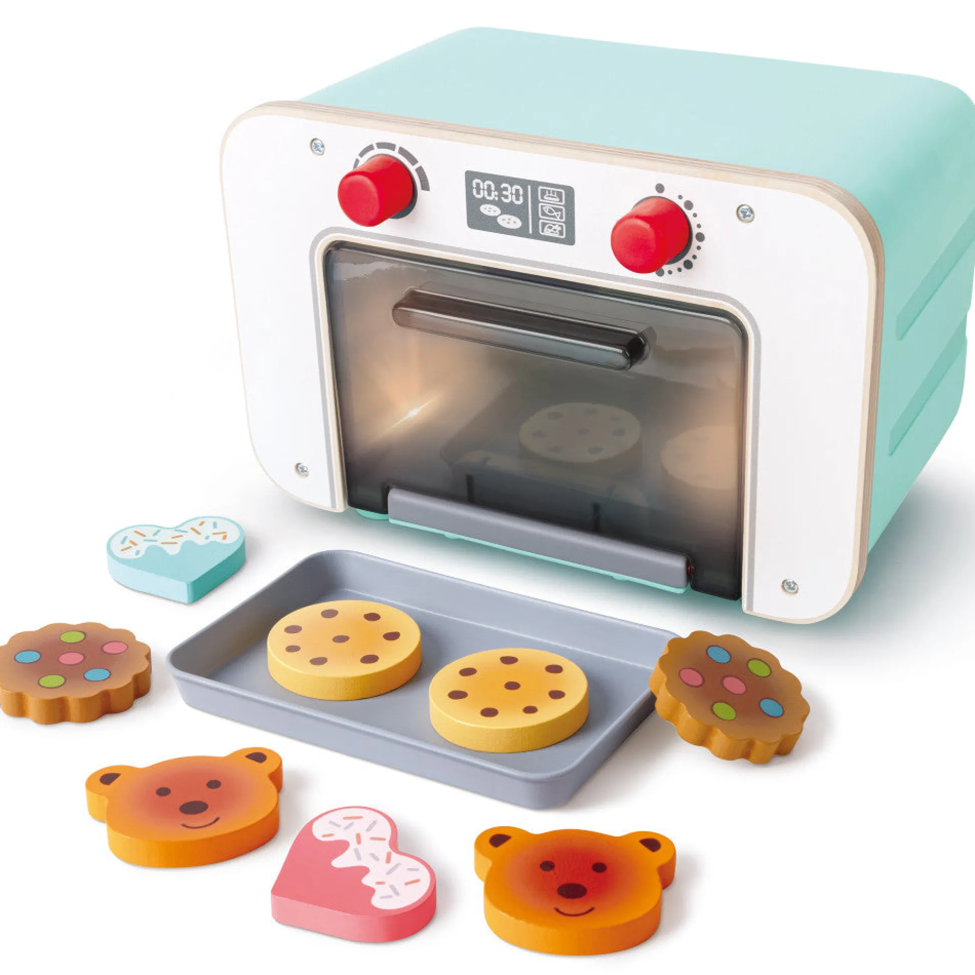 Flat River Group Hape Countdown Baking Oven Wooden Kitchen Playset - Lights & Sounds* Kitchens & Play Food|Dress Up