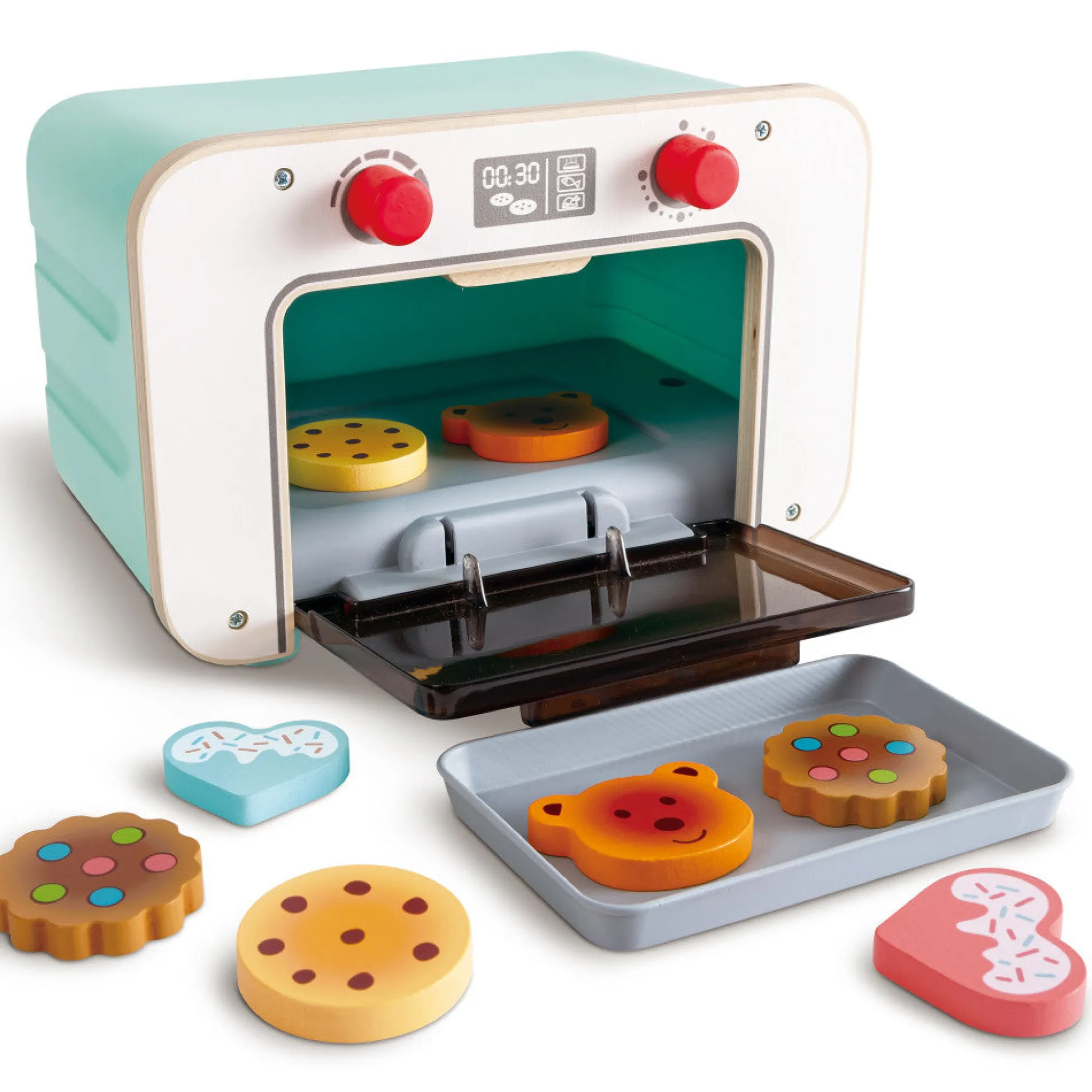 Flat River Group Hape Countdown Baking Oven Wooden Kitchen Playset - Lights & Sounds* Kitchens & Play Food|Dress Up