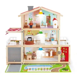 Flat River Group Hape Doll Family Mansion - Deluxe Wooden Dollhouse, Interactive Playset for Kids Ages 3+* Doll Houses, Furniture & Accessories|Stuffed Animals & Plush Toys