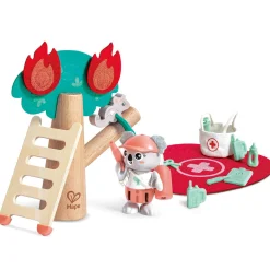 Flat River Group Hape Forest Fire Rescue Adventure Playset - 17pc Wooden Toy* Playsets & Vehicles