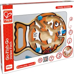 Flat River Group Hape Go-Fish-Go Magnetic Wooden Toddler Maze Puzzle* Preschool Education Toys & Activities|Puzzles