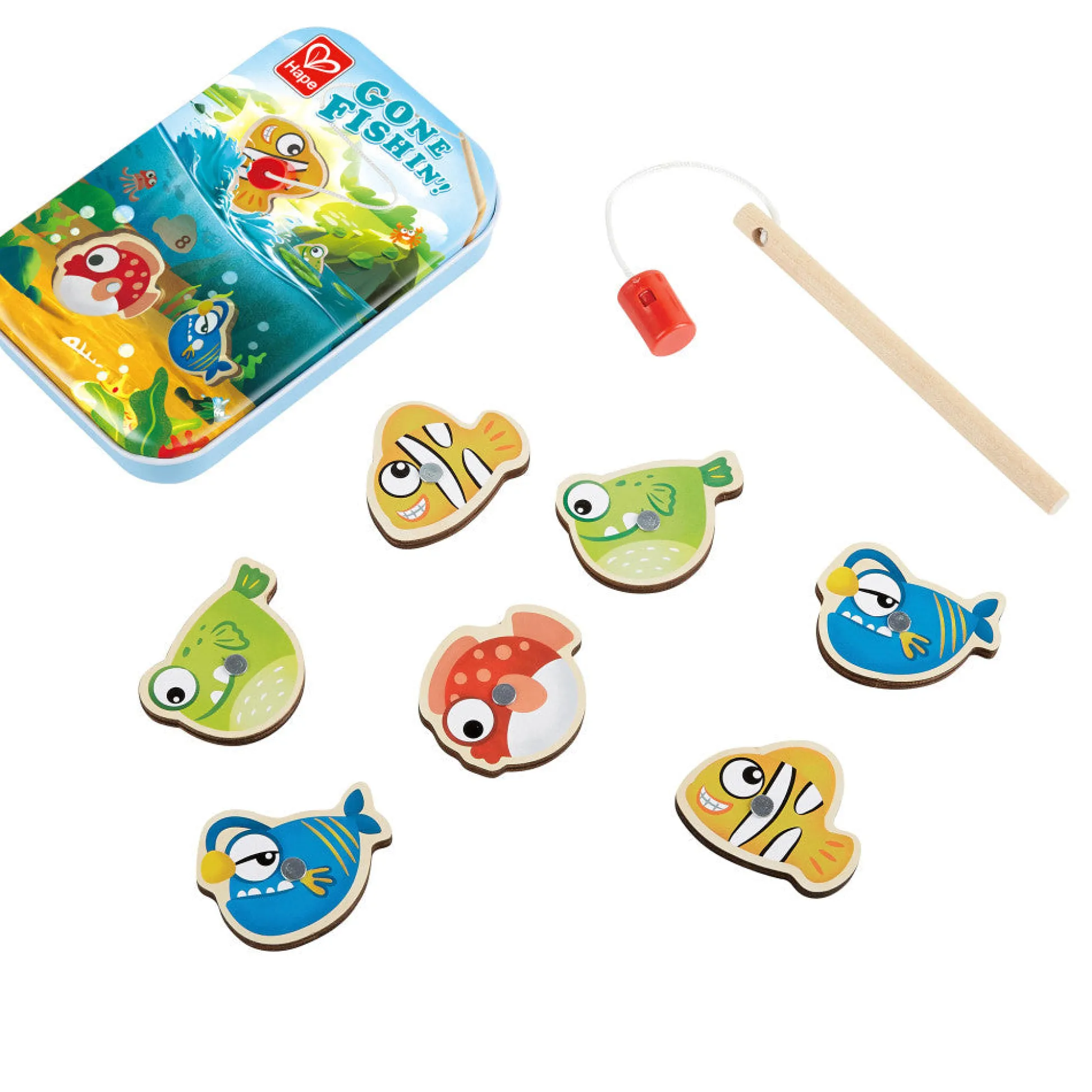 Flat River Group Hape Gone Fishin'! - Magnetic Fishing Game for Kids - Develops Basic Math Skills* Preschool Education Toys & Activities