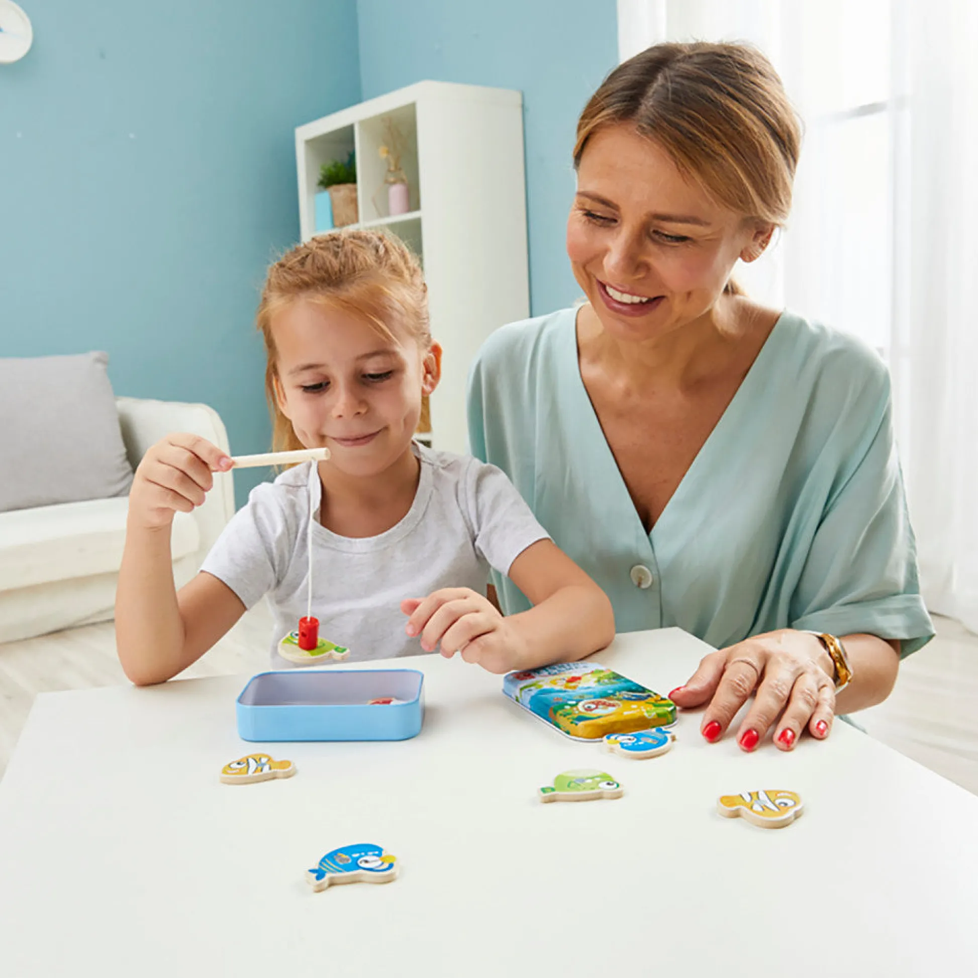 Flat River Group Hape Gone Fishin'! - Magnetic Fishing Game for Kids - Develops Basic Math Skills* Preschool Education Toys & Activities