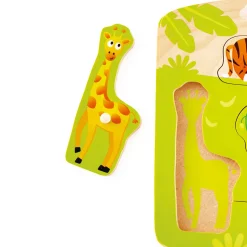 Flat River Group Hape Jungle Adventure 10pc Wooden Peg Puzzle* Puzzles
