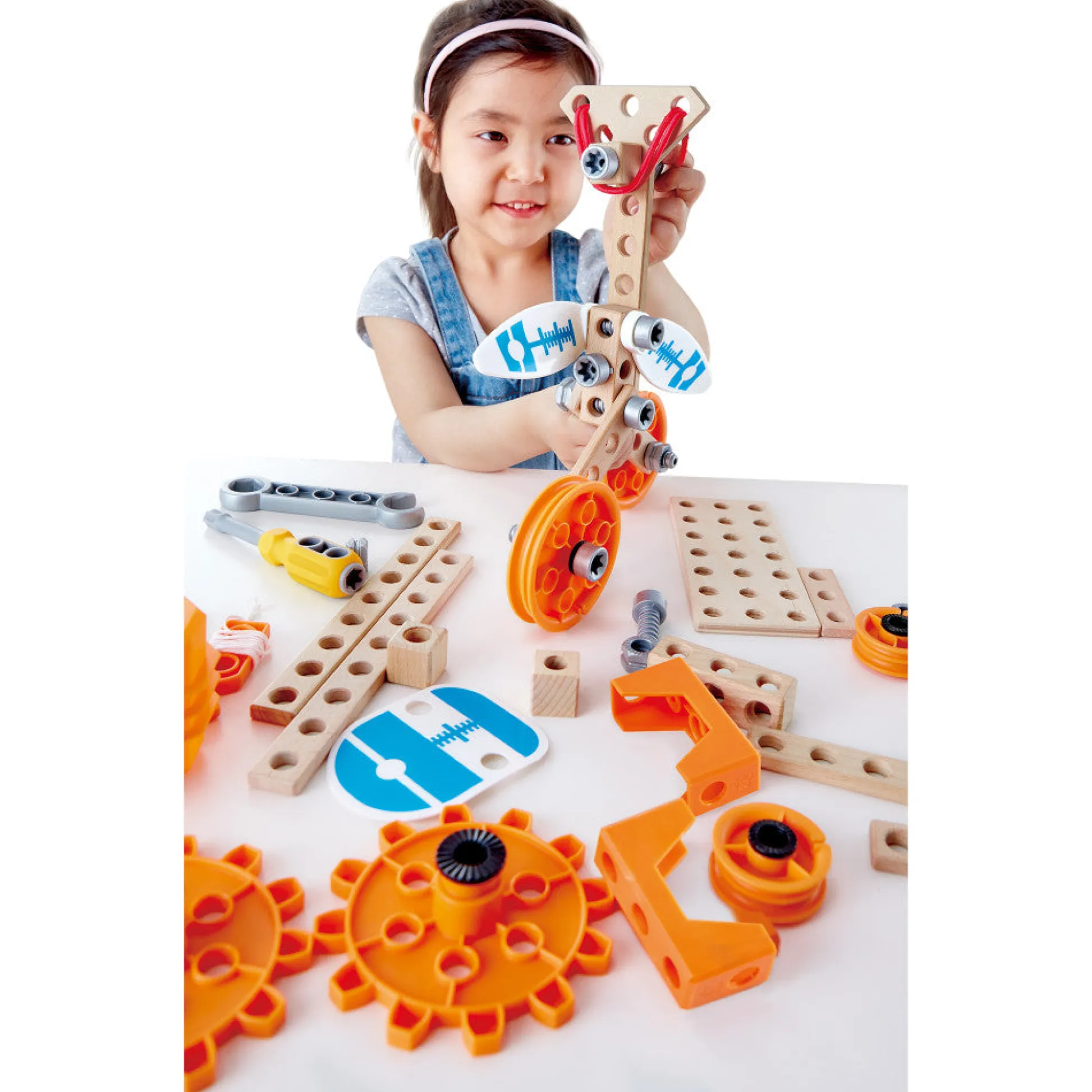 Flat River Group Hape Junior Inventor Deluxe Experiment Kit - 57 Piece Set* Engineering Toys