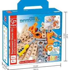Flat River Group Hape Junior Inventor 42-Piece Physics & Engineering Experiment Starter Kit* Engineering Toys