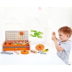 Flat River Group Hape Junior Inventor 32-Piece Science Experiment Toolbox Kit* Science Toys