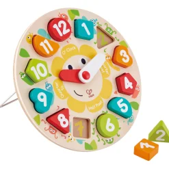 Flat River Group Hape Learn The Time Bug Puzzle - 13pc Colorful Wooden Clock* Preschool Education Toys & Activities|Puzzles
