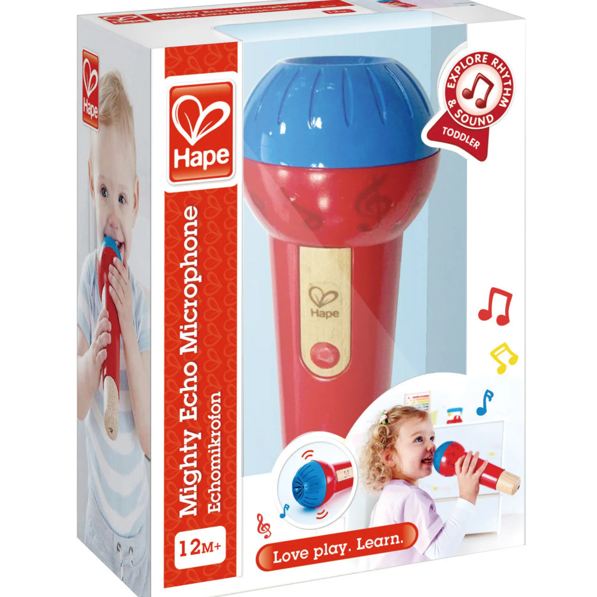 Flat River Group Hape Mighty Echo Microphone, Voice Amplifying Toy in Red & Blue* Preschool Education Toys & Activities