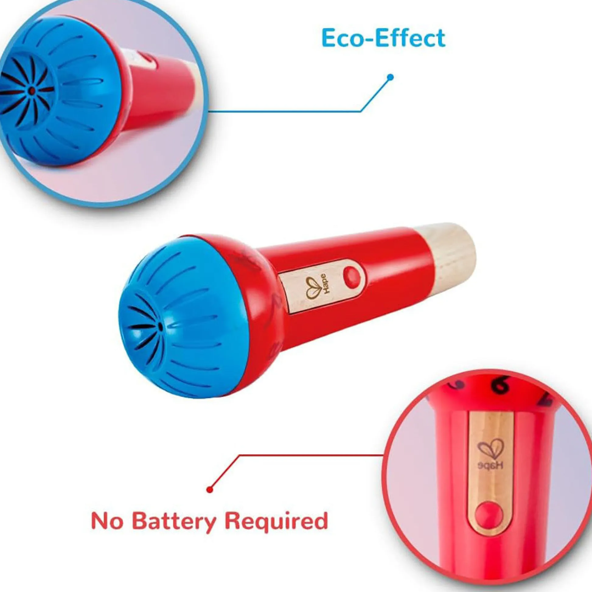 Flat River Group Hape Mighty Echo Microphone, Voice Amplifying Toy in Red & Blue* Preschool Education Toys & Activities