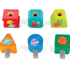 Flat River Group Hape Monster Buddies Wooden Building Blocks Set - 3 Colorful Characters* Preschool Building Sets & Blocks|Preschool Education Toys & Activities