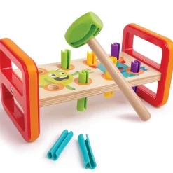 Flat River Group Hape Monster Match 'n' Smash Hammer Bench - Colorful Wooden Toy* Preschool Education Toys & Activities|Preschool Building Sets & Blocks