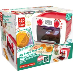 Flat River Group Hape My Baking Oven Playset with Magic Color-Changing Cookies - Red & White* Kitchens & Play Food|Dress Up