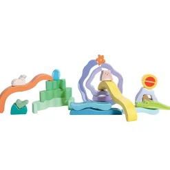 Flat River Group Hape Nature Scene Stacking Blocks – Colorful Wooden Nesting Toy* Blocks, Sorting & Stacking Toys