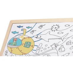 Flat River Group Hape Ocean Rescue 48pc Double-Sided Coloring Jigsaw Puzzle* Puzzles