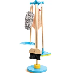 Flat River Group Hape 6pc Clean Up Broom Set - Yellow & Blue Playset* Tools & Workshops|Dress Up