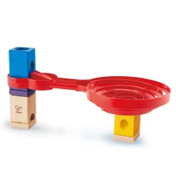 Flat River Group Hape Quadrilla Double-Sided Spiral Twist - 18pc Wooden Marble Run Accessory* Wood & Jumbo Blocks