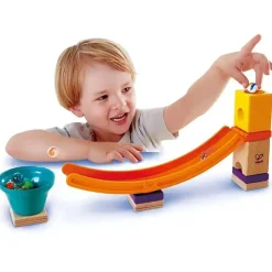 Flat River Group Hape Quadrilla Mega Skatepark Wooden Toy - High-Speed Marble Fun* Wood & Jumbo Blocks