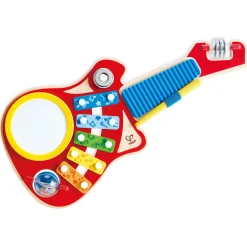 Flat River Group Hape Rainbow 6-in-1 Music Maker Wooden Guitar Toy* Preschool Education Toys & Activities|Musical & Sound Toys