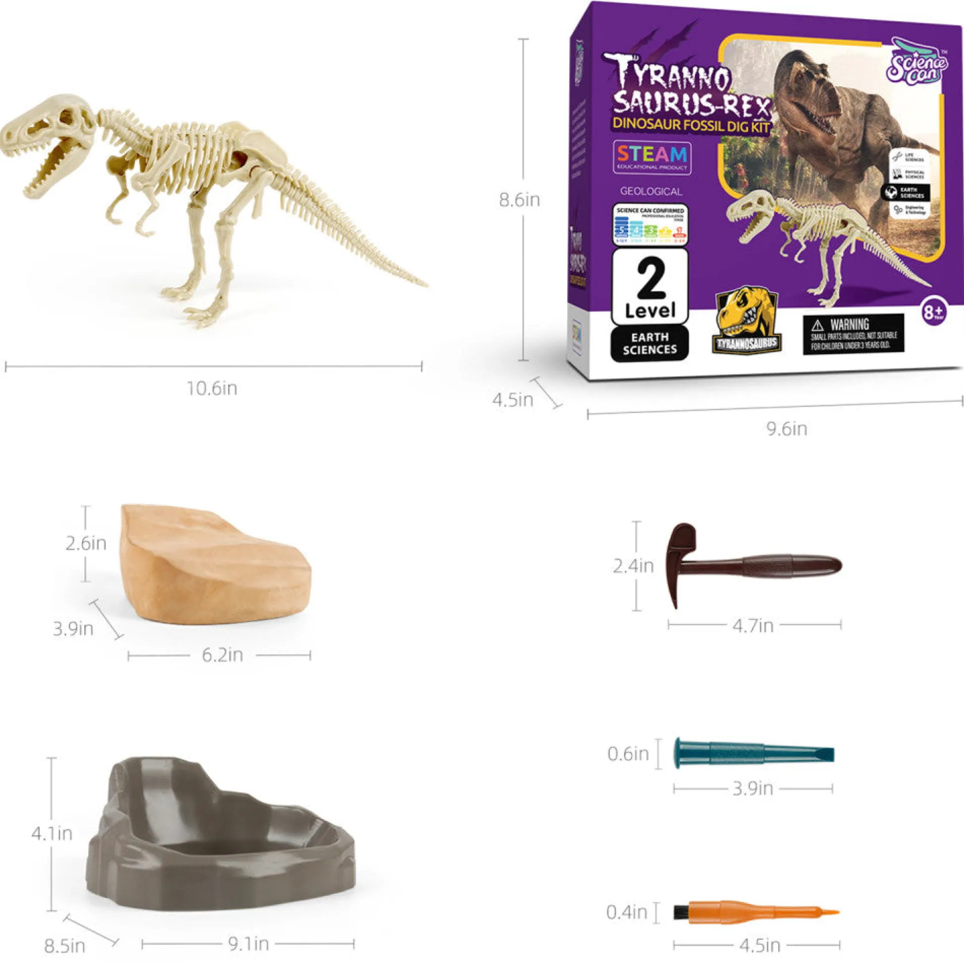 Flat River Group Hape Science Can T-Rex & Triceratops Fossil Dig Kit* Science & Discovery