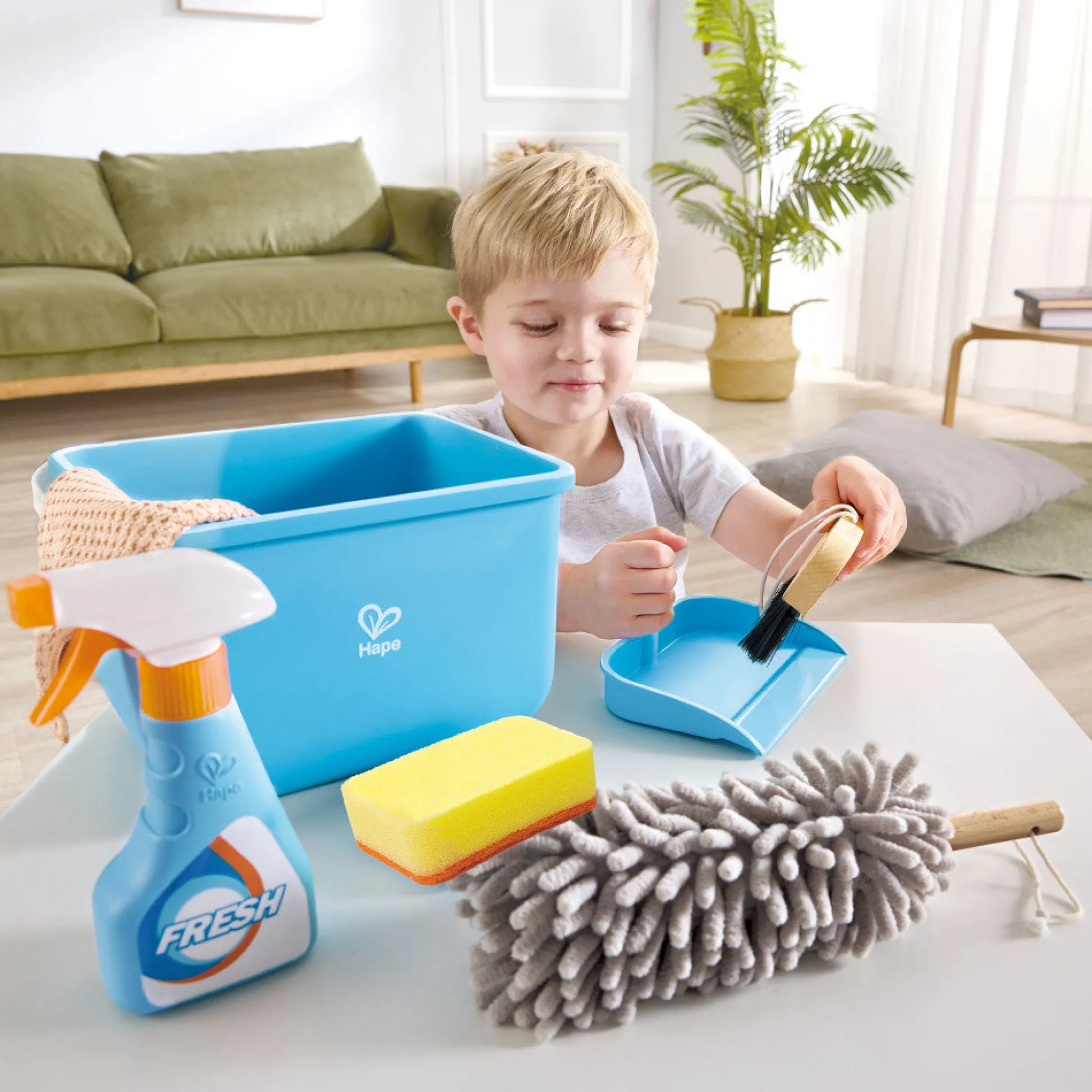 Flat River Group Hape Scoot-Around Clean Up Bucket Set – 7-Piece Playset* Tools & Workshops|Dress Up