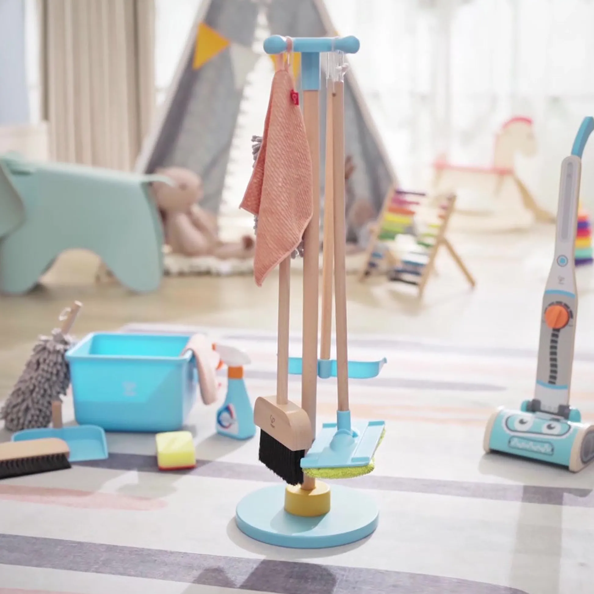 Flat River Group Hape Scoot-Around Clean Up Bucket Set – 7-Piece Playset* Tools & Workshops|Dress Up