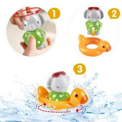 Flat River Group Hape Spin Splash 'n' Swim Elephant – Color-Changing Bath Toy* Bath Toys