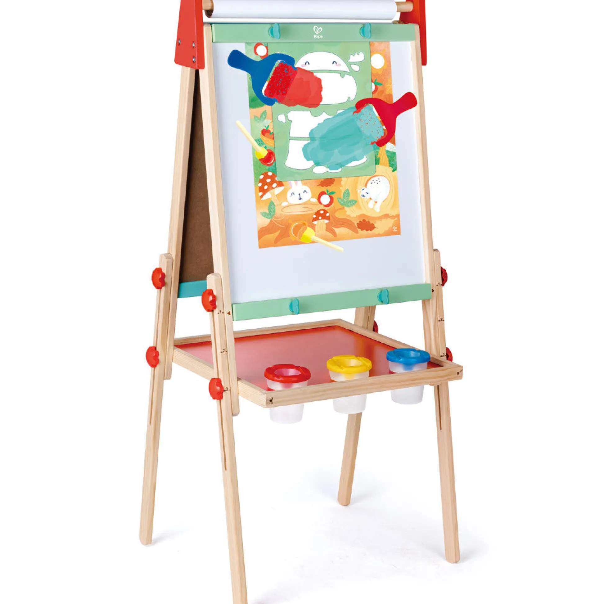 Flat River Group Hape Sponge Painting Fun 24pc Art Set with Stencils and Rollers* Drawing, Color & Painting