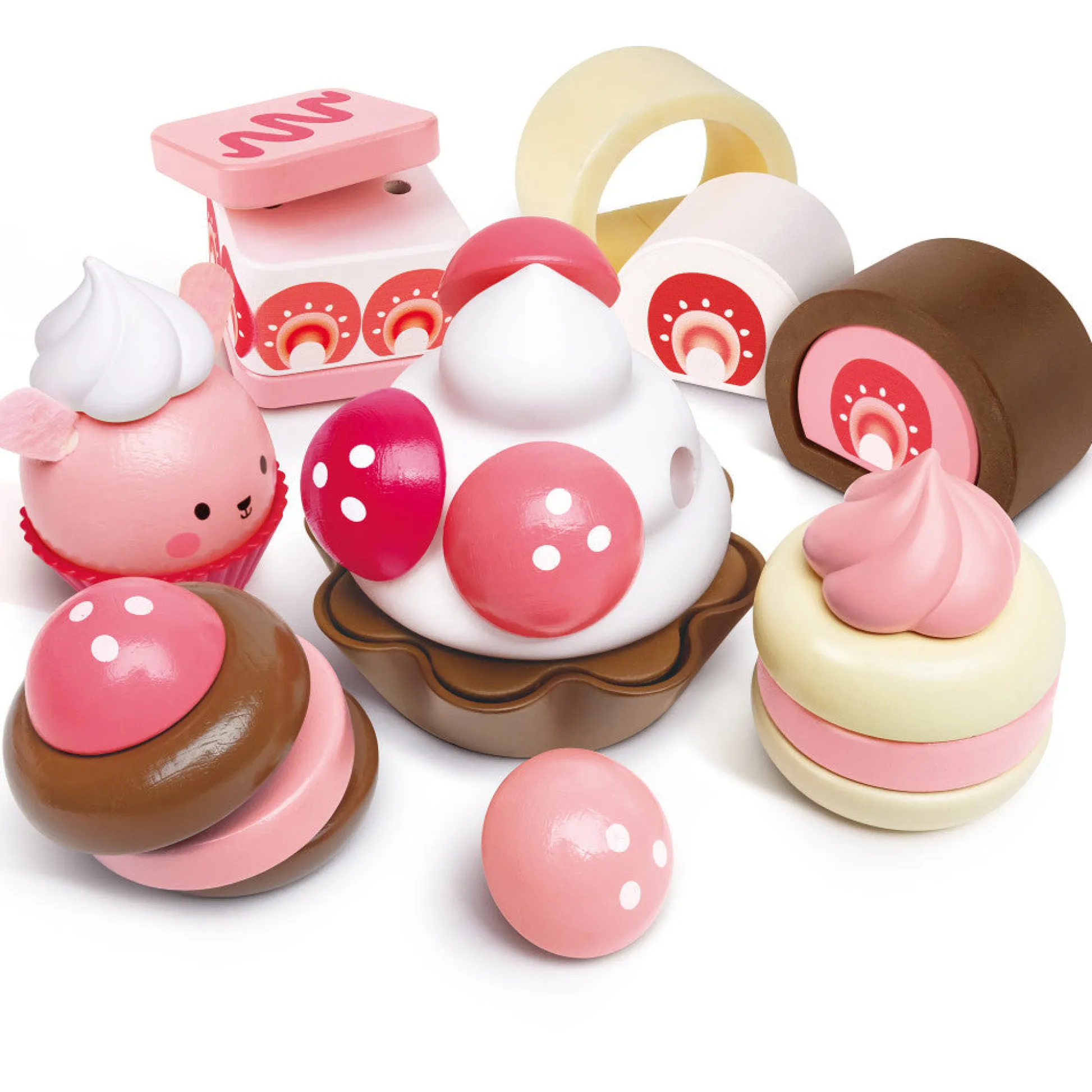 Flat River Group Hape Strawberry Dessert Delight Playset - Pretty in Pink* Kitchens & Play Food|Dress Up