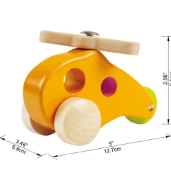 Flat River Group Hape Sunny Yellow Little Copter - Wooden Toy Helicopter for Toddlers* Preschool Education Toys & Activities|Preschool Vehicles